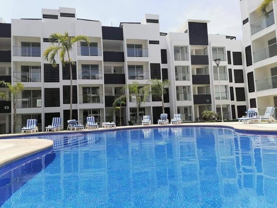 Departamento De Lujo En Manzanillo, Planta Baja Frente A La Alberca 아파트 외부 사진